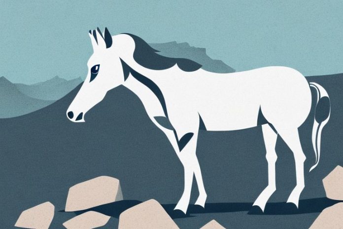 A horse in the rocky mountains of harrismith
