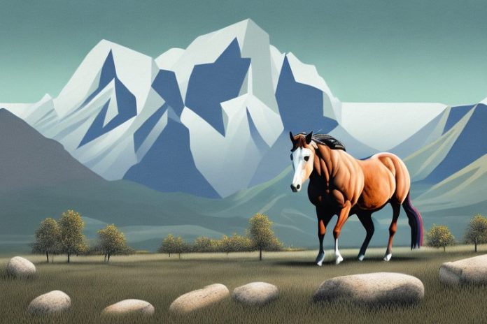 A rocky mountain horse in a rural setting in mafikeng