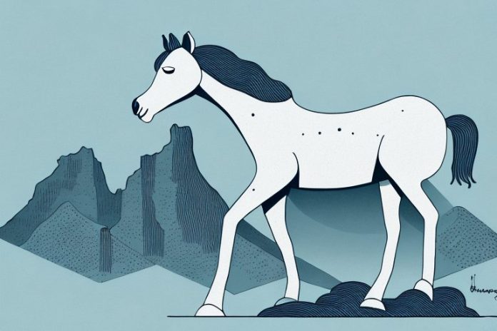 A horse in the rocky mountains of brits