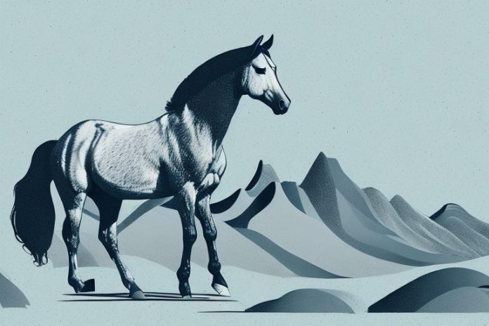 A horse in the mountains of stellenbosch