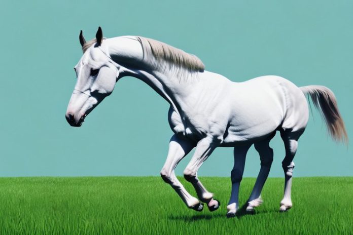 A dutch warmblood horse in a grassy field in amanzimtoti