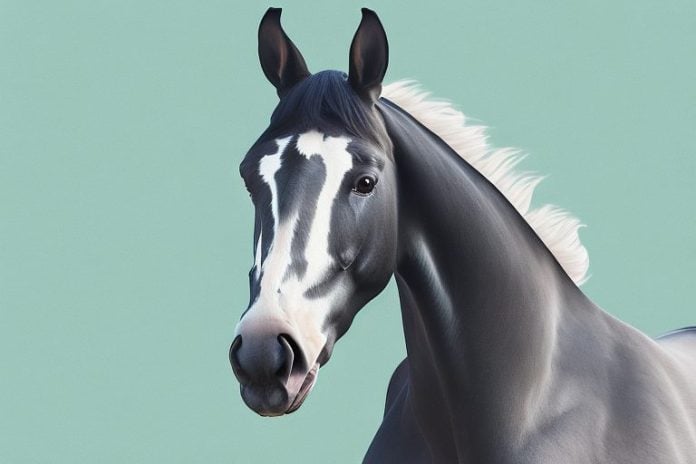 A dutch warmblood horse in a pasture in margate