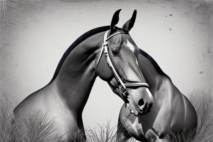 A dutch warmblood horse in a rural setting in king william's town