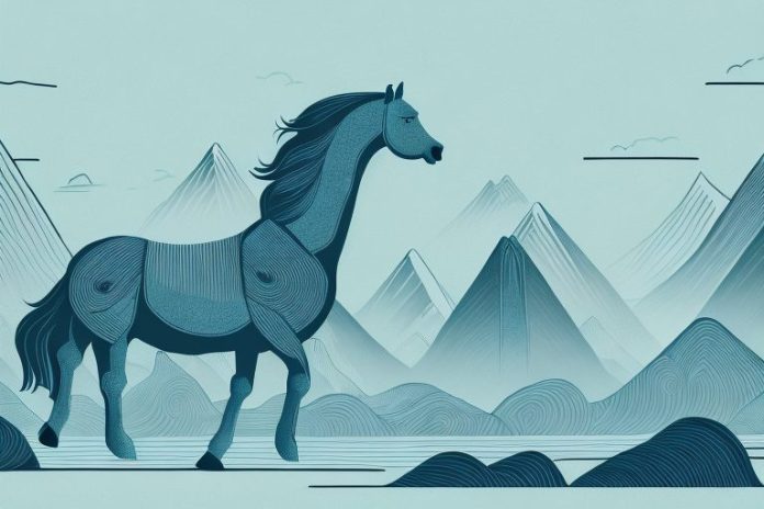 A fjord horse in a landscape of gauteng