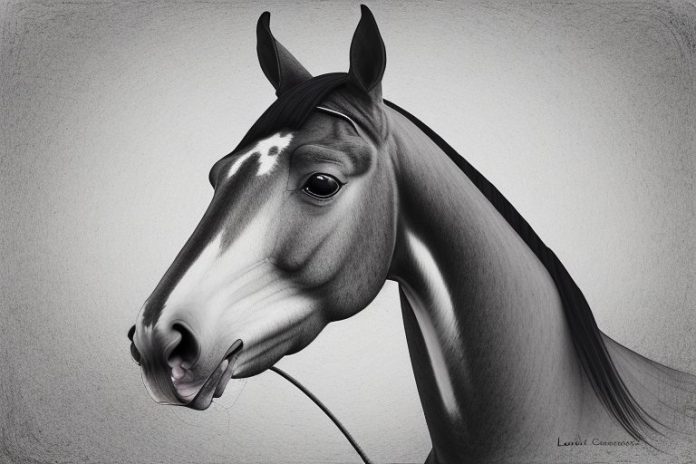 A dutch warmblood horse in a rural setting in louis trichardt
