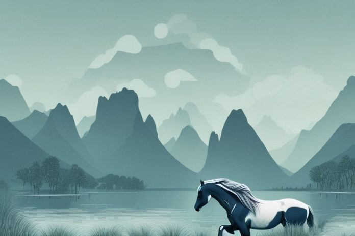 A majestic fjord horse grazing in a johannesburg landscape