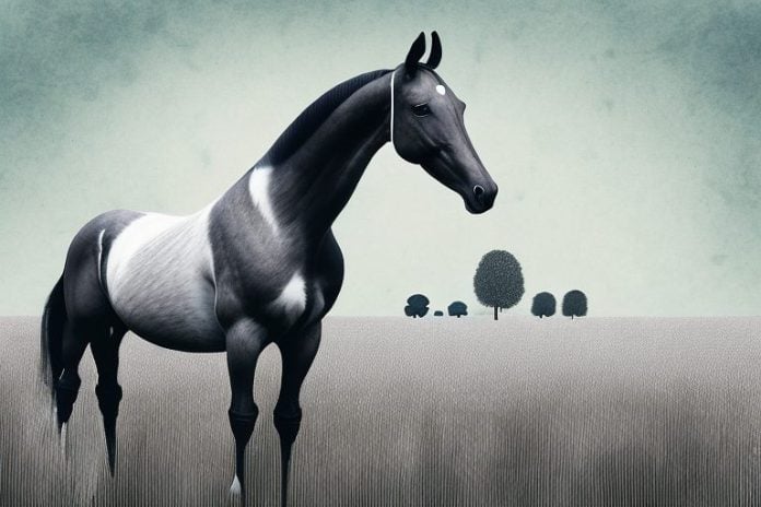 A dutch warmblood horse standing in a field in klerksdorp