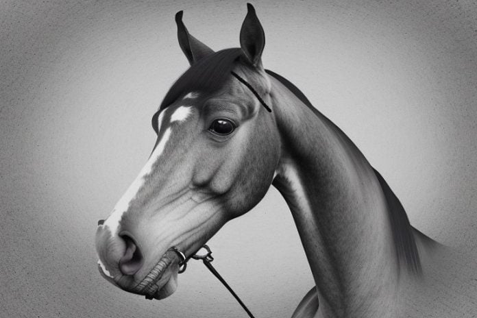 A dutch warmblood horse in a rural setting in george