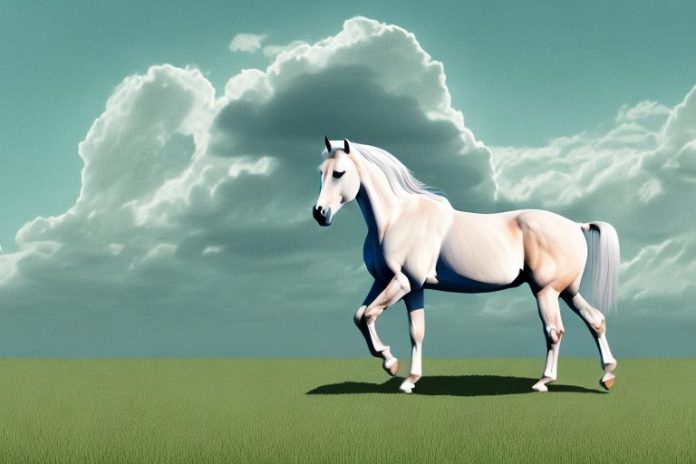 A mustang horse in a paddock in margate