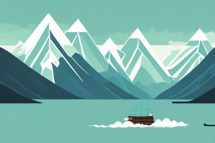 A horse in a fjord landscape