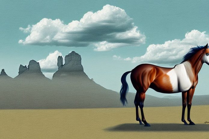 A mustang horse in a rural setting in port elizabeth