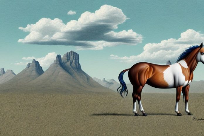 A mustang horse in a rural setting in butterworth