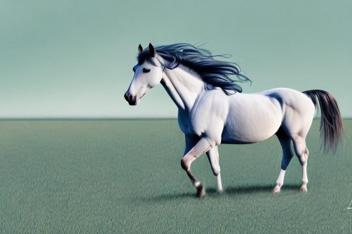 A mustang horse in a field in welkom