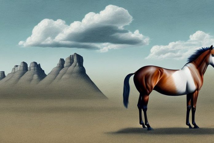 A mustang horse in a rural setting in port alfred