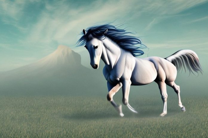 A mustang horse in a field in pretoria