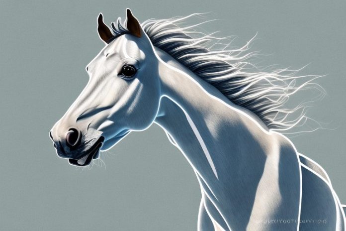 A mustang horse in a natural setting in soweto