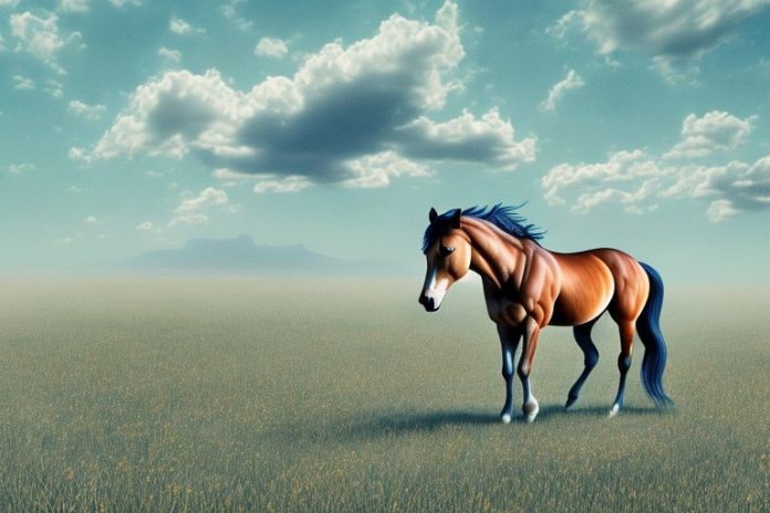 A mustang horse in a field in vereeniging
