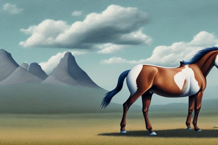A mustang horse in a rural setting in tzaneen