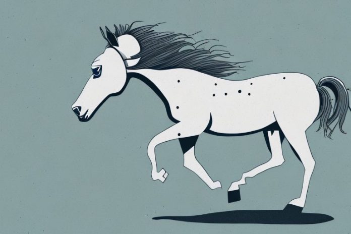 A mustang horse in its natural habitat in lebowakgomo