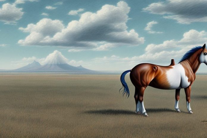 A mustang horse in a rural setting in standerton