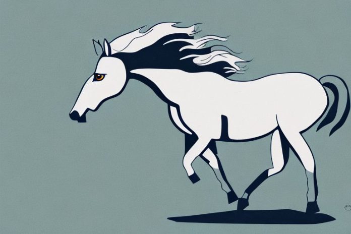 A mustang horse in its natural habitat in george