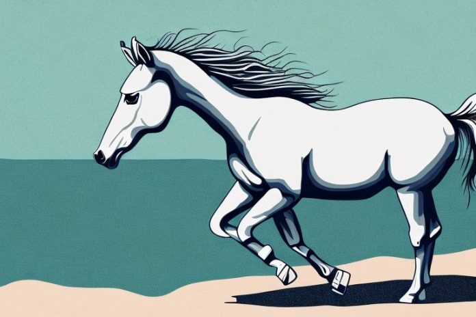 A mustang horse in a natural setting in mossel bay