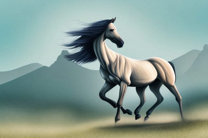 A brumby horse in a natural setting in durban