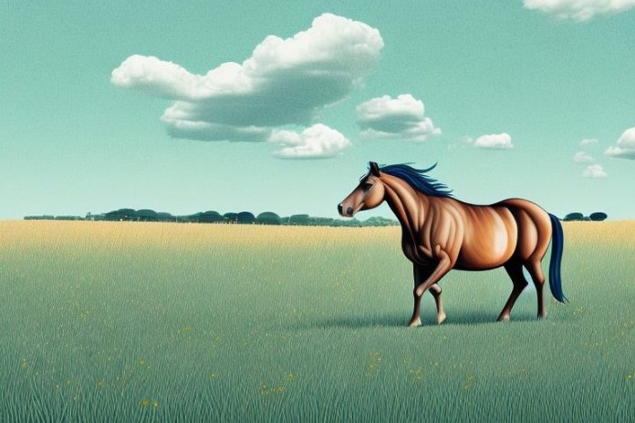 A brumby horse in a field in margate