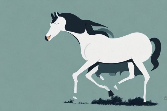A brumby horse in its natural habitat in the greater pretoria area of south africa