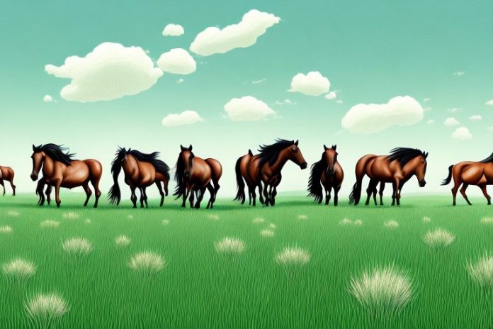 A brumby horse in a field in tzaneen