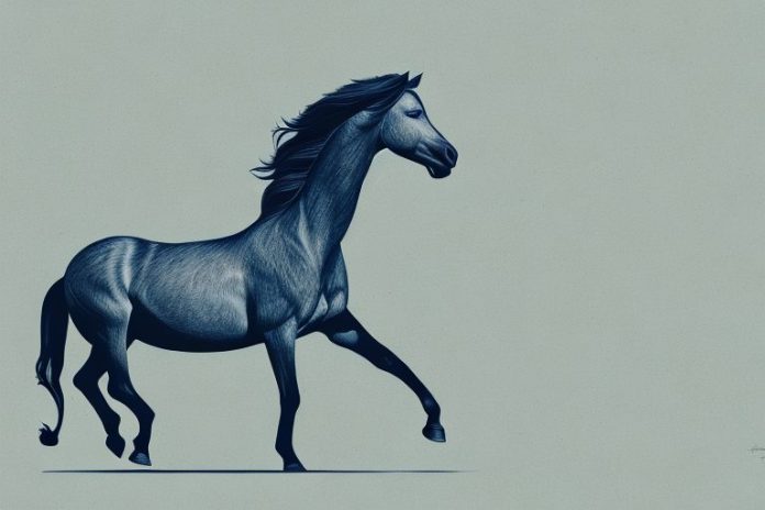 A brumby horse in its natural habitat in de aar