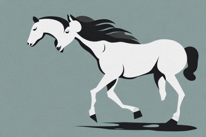 A brumby horse in its natural habitat in colesberg