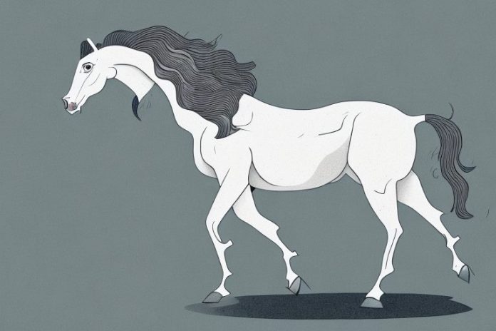 A brumby horse in its natural habitat in george