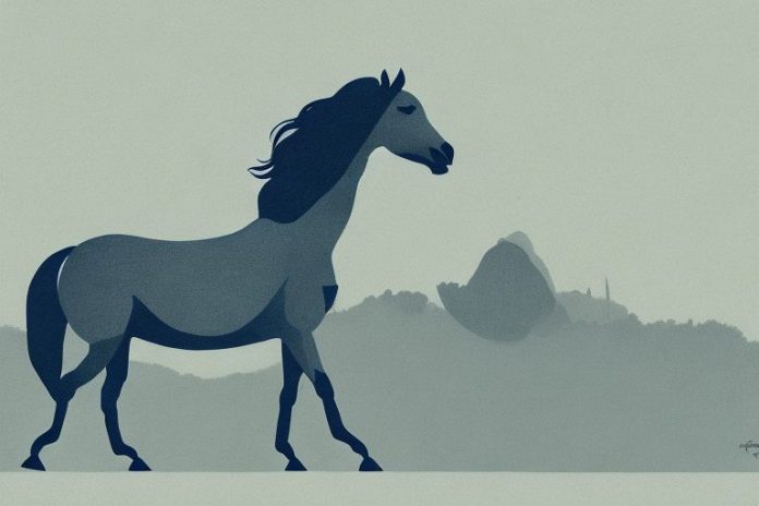 A brumby horse in its natural environment in paarl
