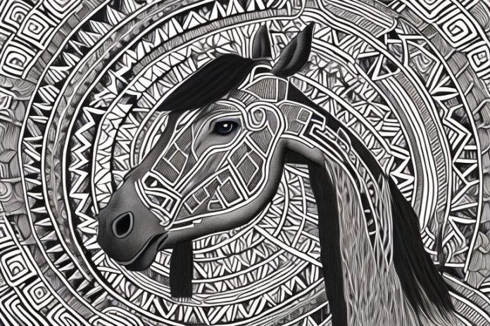 An azteca horse in a rural setting in kwa zulu natal