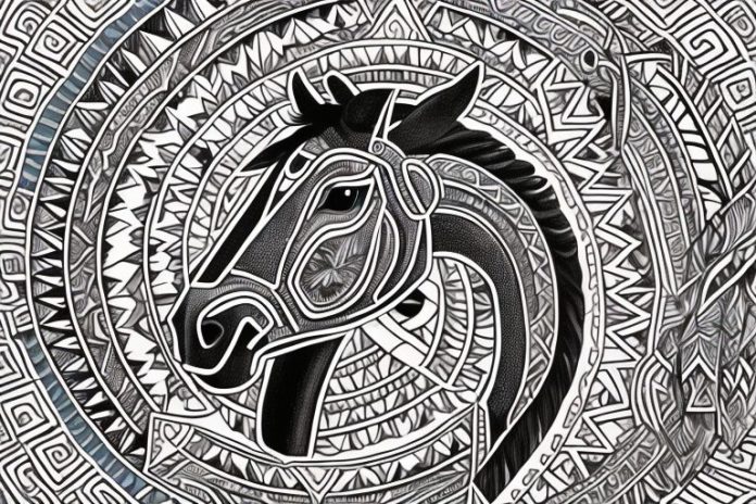 An azteca horse in its natural environment in ladysmith