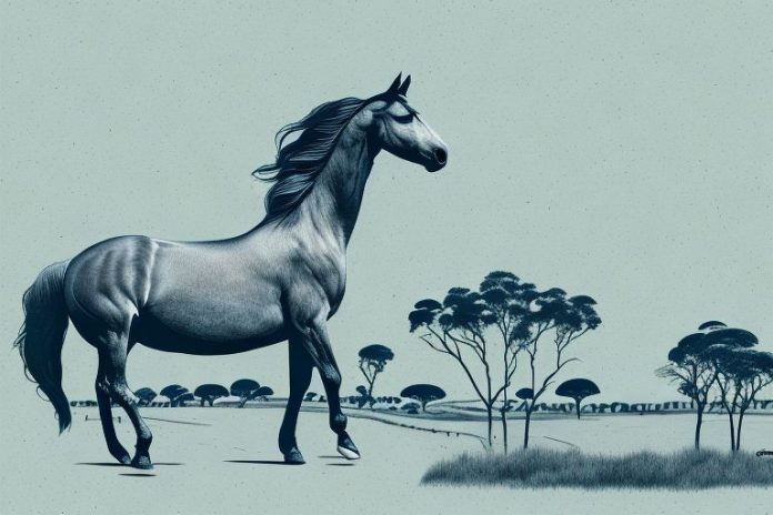 A horse in a tongaat