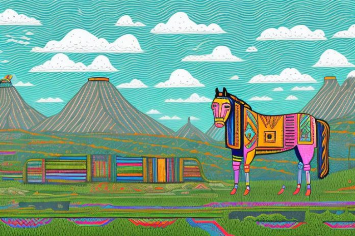 A horse in an east london landscape