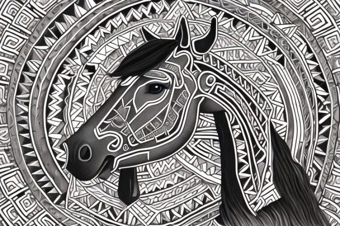 An azteca horse in a rural setting in mthatha