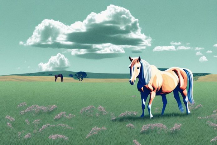 A horse in a field in grahamstown