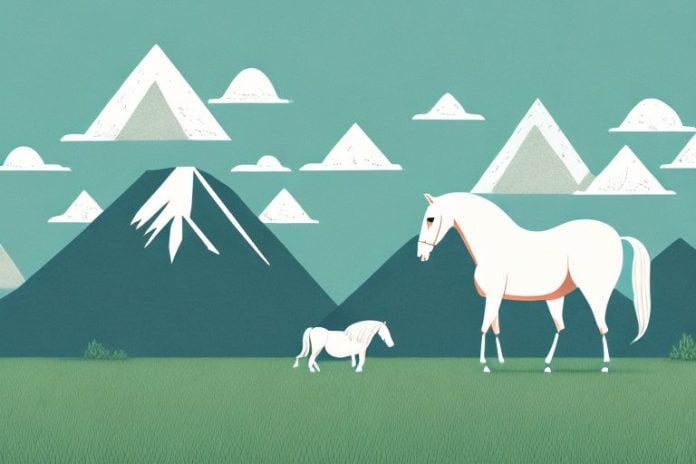 A horse in a field