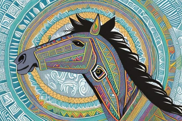 A majestic azteca horse in a rural south african landscape