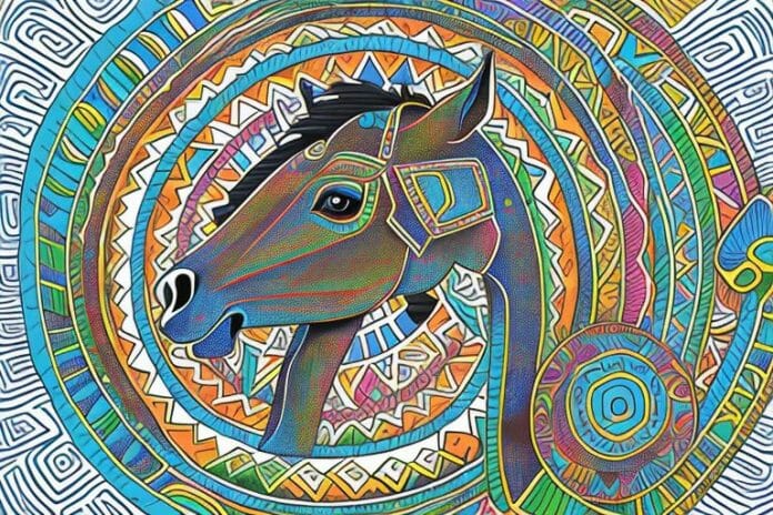 An azteca horse in a johannesburg