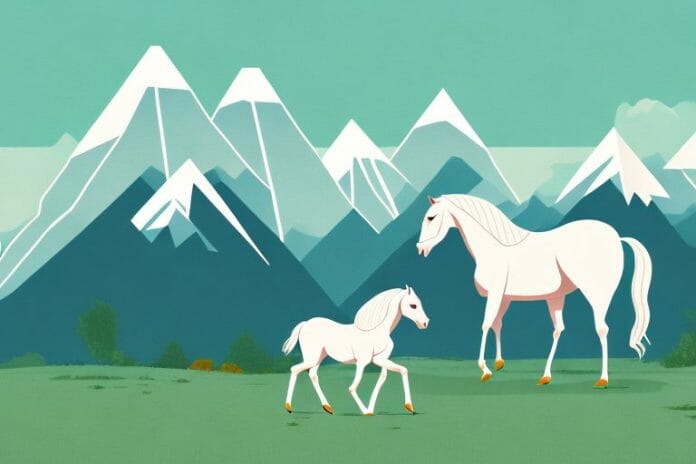 A horse in a field