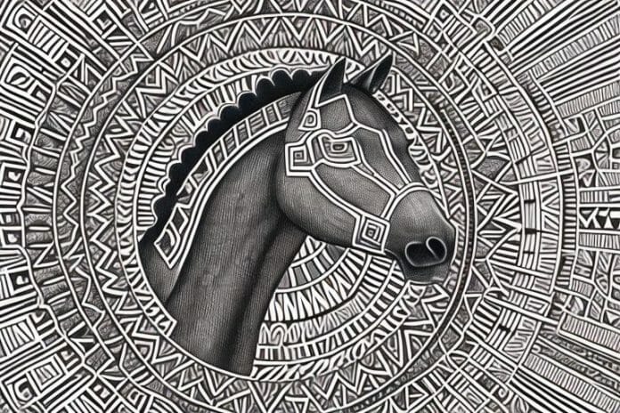 A horse in a field