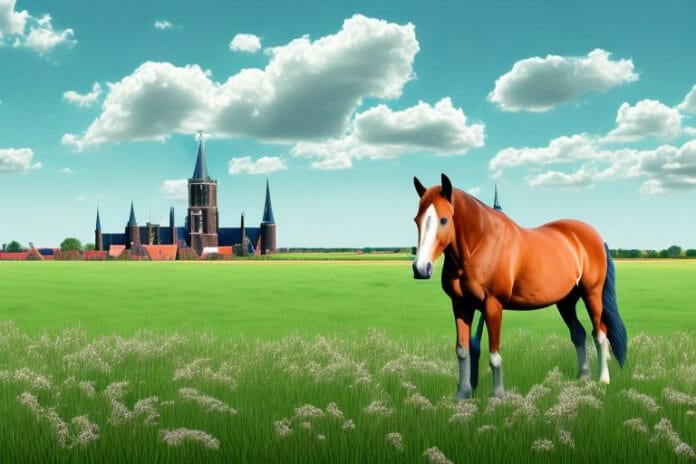 A horse in a field