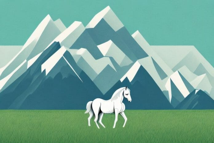 A horse in a field