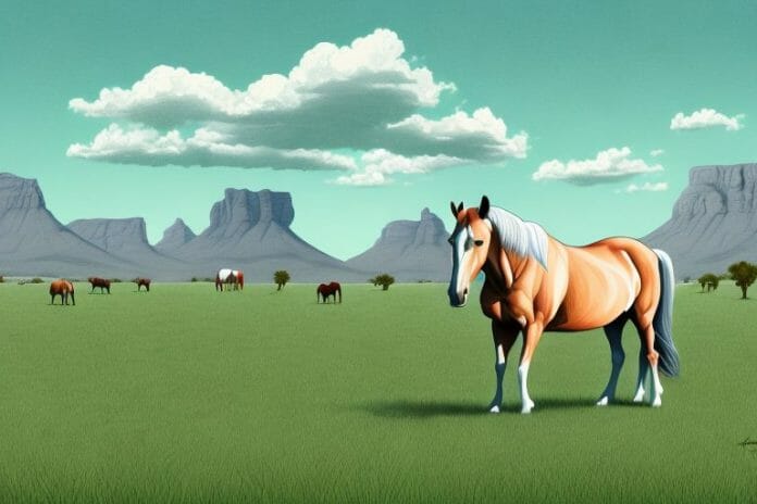 A horse in a paddock