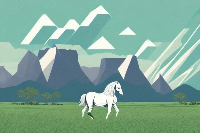 A horse in a field