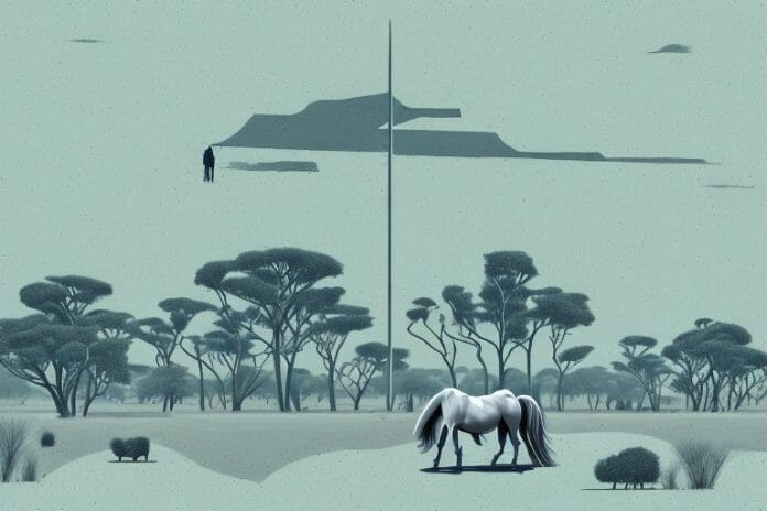 A horse in the landscape of kuruman